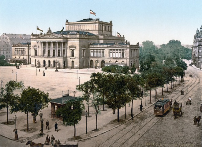 Augustusplatz with Leipzig Opera House 1900